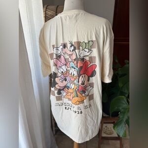 Cream Mickey Minnie Mouse‎ Disney Disneyland Graphic T-Shirt
